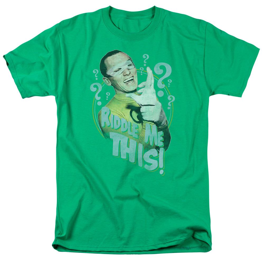 Batman Classic TV Riddle Me This Mens T Shirt Kelly Green Retro Pop Classics