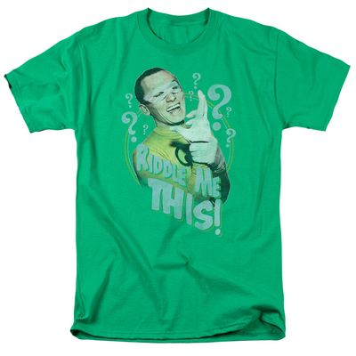Batman Classic TV Riddle Me This Mens T Shirt Kelly Green Retro Pop Classics
