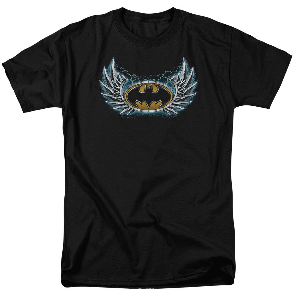Batman Steel Wings Logo Mens T Shirt Black Retro Pop Classics