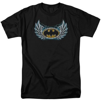 Batman Steel Wings Logo Mens T Shirt Black Retro Pop Classics