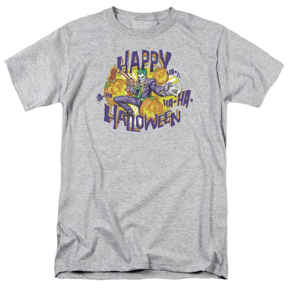 Batman Ha Ha Halloween Mens T Shirt Athletic Heather Retro Pop Classics