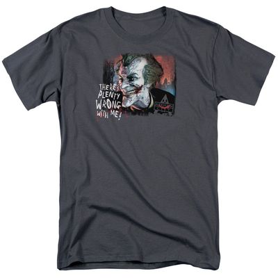 Batman Arkham City Plenty Wrong Mens T Shirt Charcoal Retro Pop Classics