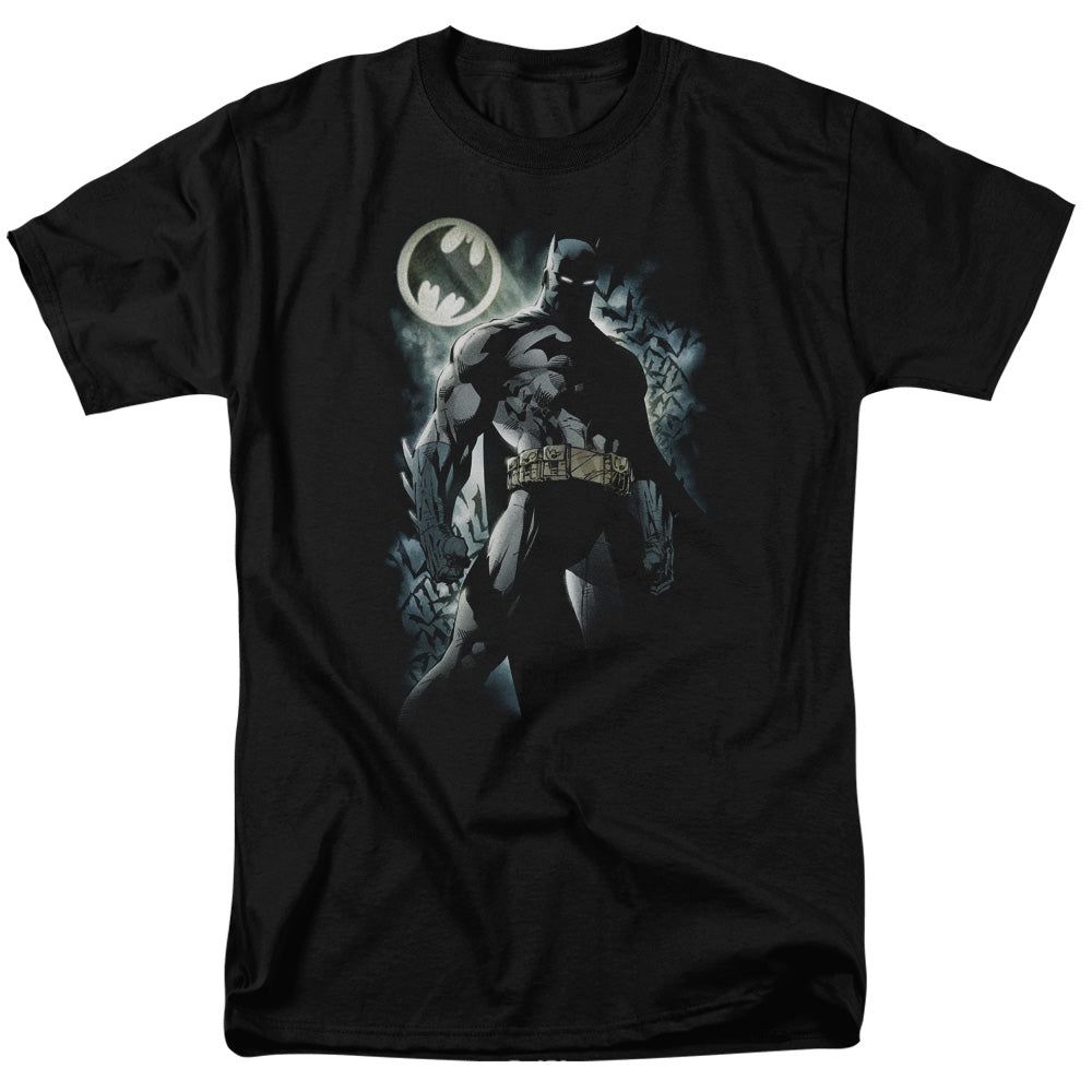 Batman The Knight Mens T Shirt Black Retro Pop Classics