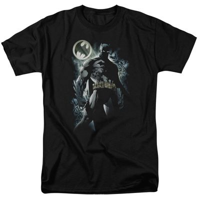 Batman The Knight Mens T Shirt Black Retro Pop Classics