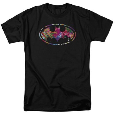 Batman Hawaiian Shield Mens T Shirt Black Retro Pop Classics