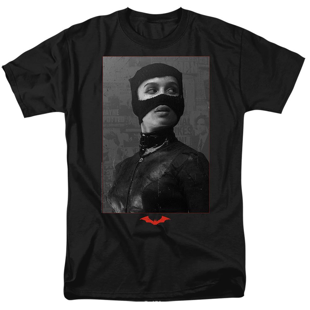 The Batman 2022 Catwoman Worn Portrait Mens T Shirt Black Retro Pop Classics