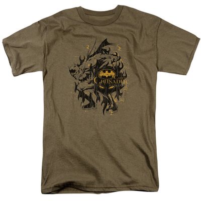 Batman Be Afraid Mens T Shirt Safari Green Retro Pop Classics