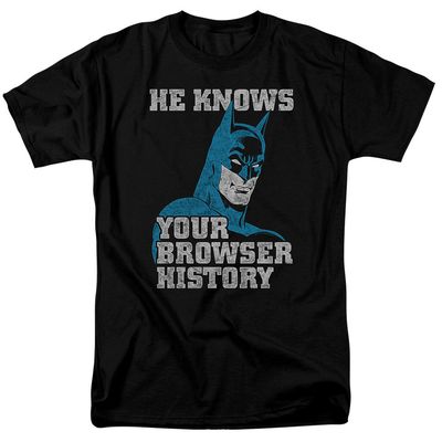 Batman Batman Knows Mens T Shirt Black Retro Pop Classics