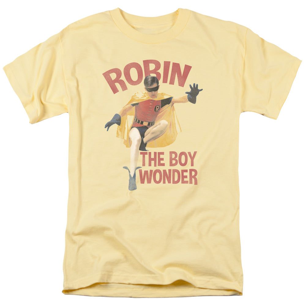 Batman Classic TV Boy Wonder Mens T Shirt Yellow Retro Pop Classics