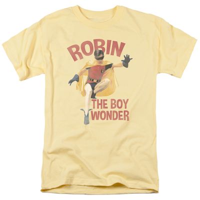 Batman Classic TV Boy Wonder Mens T Shirt Yellow Retro Pop Classics