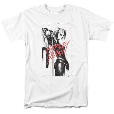 Batman Inked Quinn Mens T Shirt White Retro Pop Classics