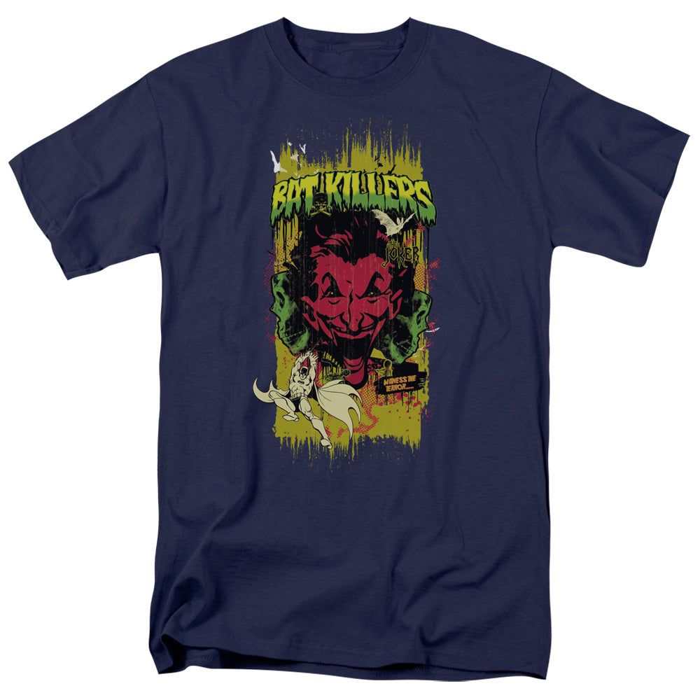 Batman Bat Killers 2 Mens T Shirt Navy Blue Retro Pop Classics