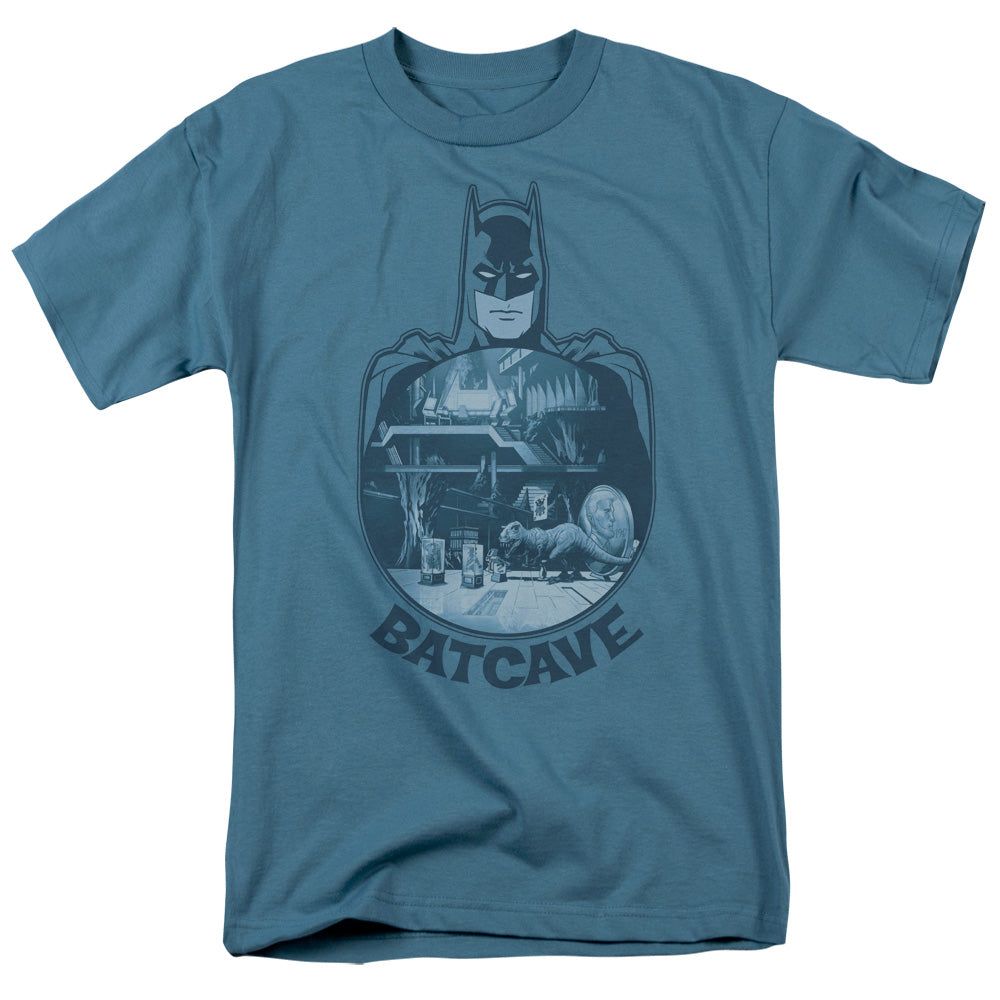 Batman Batcave Mens T Shirt Slate Retro Pop Classics