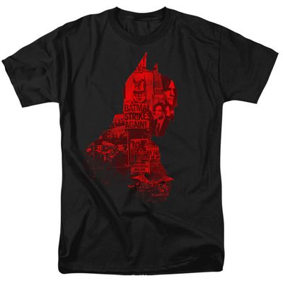 The Batman 2022 News Silhouette Mens T Shirt Black Retro Pop Classics