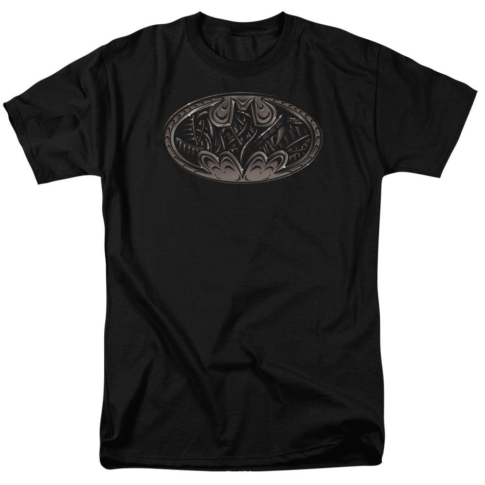 Batman Bio Mech Bat Shield Mens T Shirt Black Retro Pop Classics