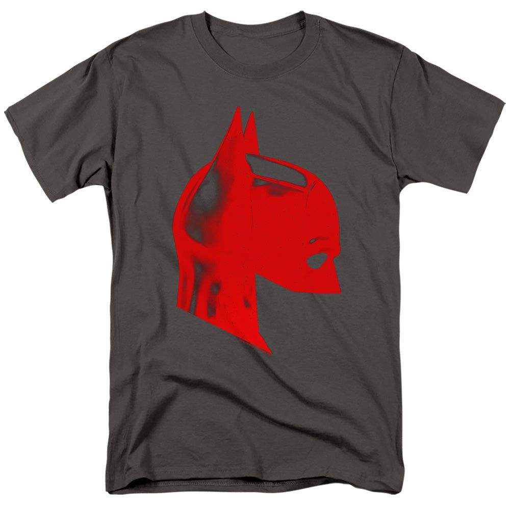 The Batman Face Mask Mens T Shirt Charcoal Retro Pop Classics