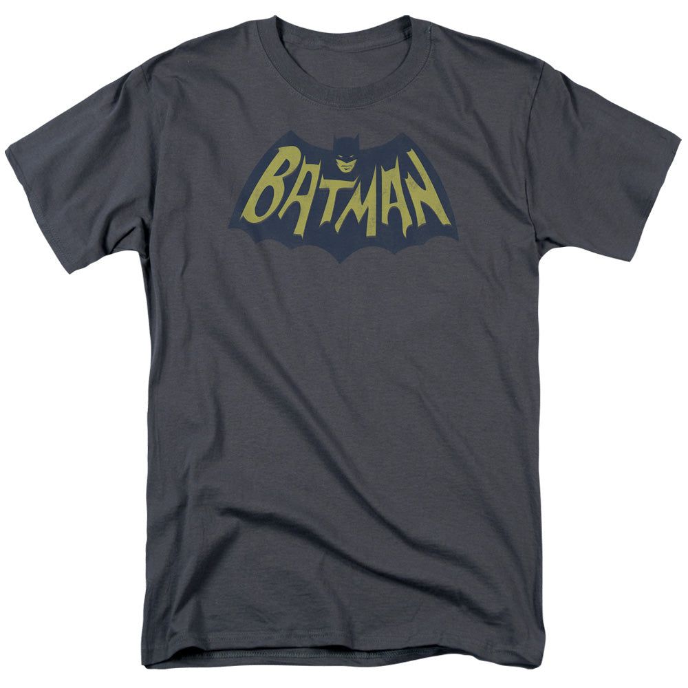 Batman Show Bat Logo Mens T Shirt Charcoal Retro Pop Classics