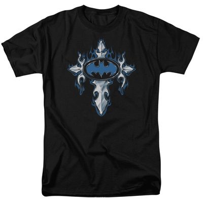 Batman Gothic Steel Logo Mens T Shirt Black Retro Pop Classics