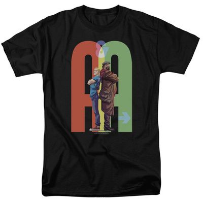 Archer &amp; Armstrong Back To Bak Mens T Shirt Black Retro Pop Classics