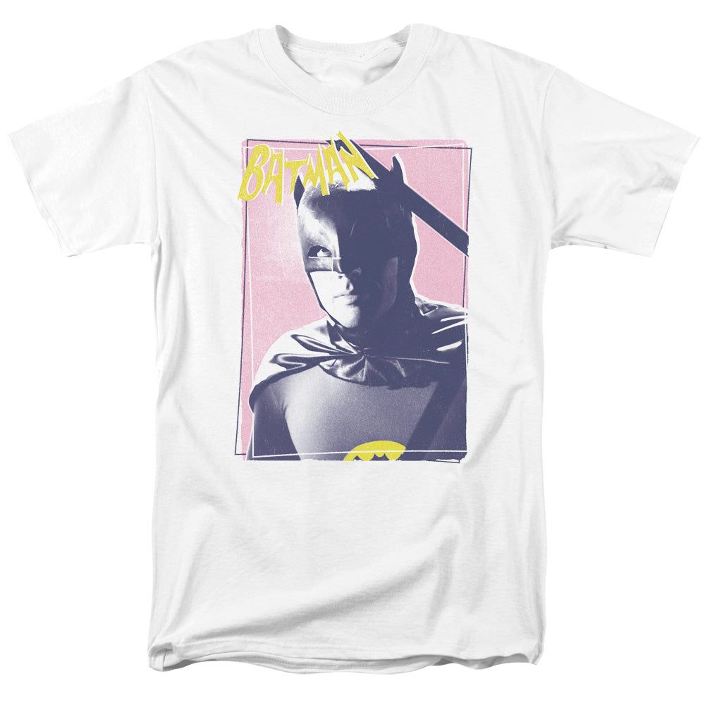 Batman Classic TV Wayne 80s Mens T Shirt White Retro Pop Classics