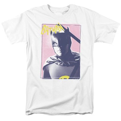 Batman Classic TV Wayne 80s Mens T Shirt White Retro Pop Classics