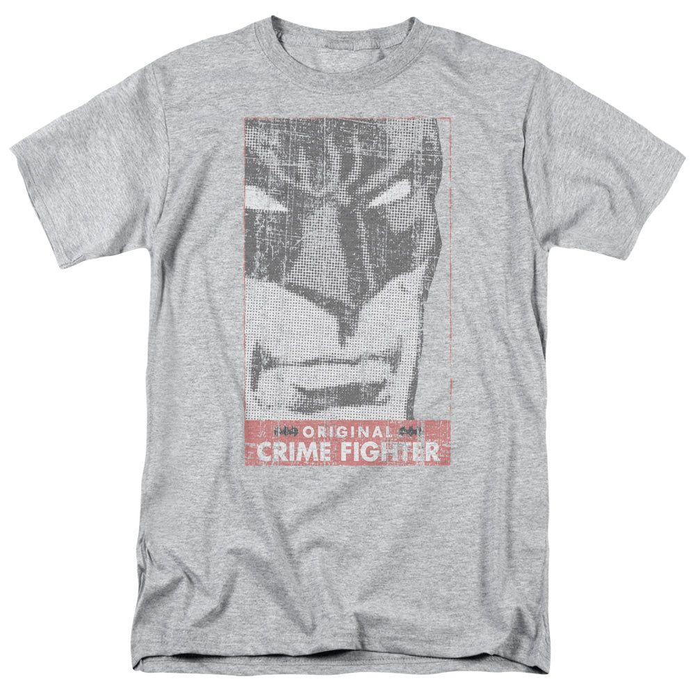 Batman Orginal Crime Fighter Mens T Shirt Athletic Heather Retro Pop Classics
