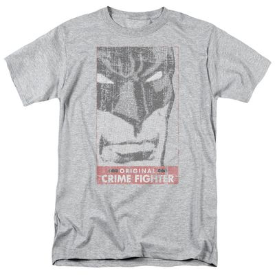 Batman Orginal Crime Fighter Mens T Shirt Athletic Heather Retro Pop Classics