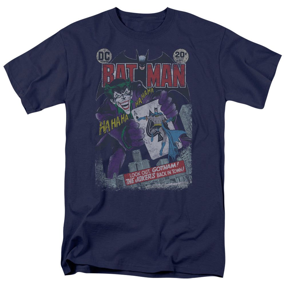 Batman #251 Distressed Mens T Shirt Navy Blue Retro Pop Classics