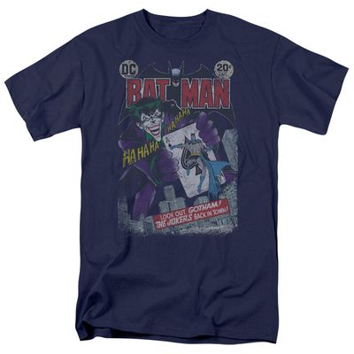 Batman #251 Distressed Mens T Shirt Navy Blue Retro Pop Classics