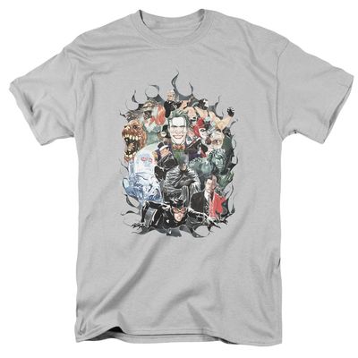 Batman Cape Of Villians Mens T Shirt Silver Retro Pop Classics
