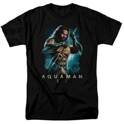 Aquaman Movie Trident Mens T Shirt Black Retro Pop Classics