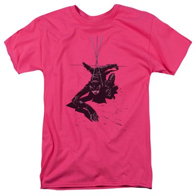 Batman Catwoman Rope Mens T Shirt Hot Pink Retro Pop Classics