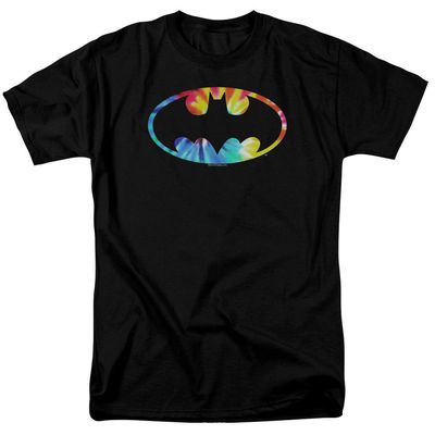 Batman Tie Dye Batman Logo Mens T Shirt Black Retro Pop Classics