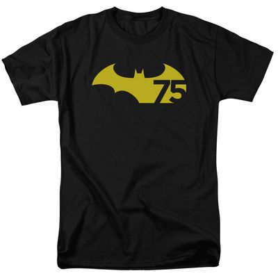 Batman 75 Logo 2 Mens T Shirt Black Retro Pop Classics