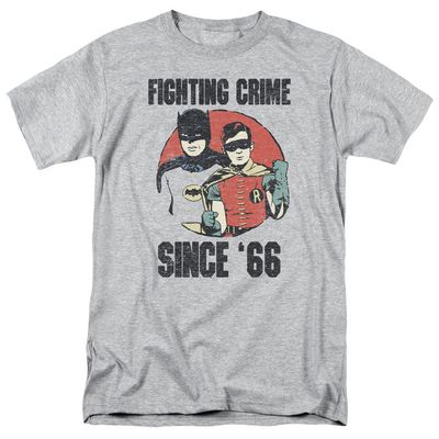 Batman Classic TV Since 66 Mens T Shirt Athletic Heather Retro Pop Classics