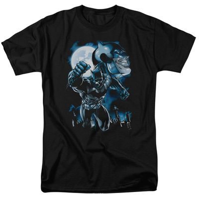 Batman Moonlight Bat Mens T Shirt Black Retro Pop Classics