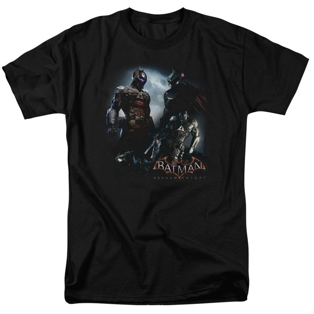 Batman Arkham Knight Face Off Mens T Shirt Black Retro Pop Classics