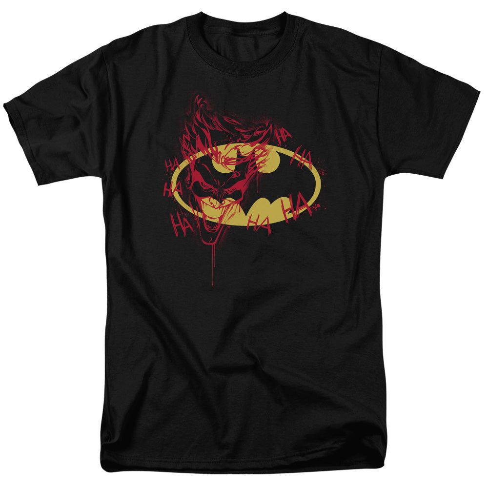 Batman Joker Graffiti Mens T Shirt Black Retro Pop Classics