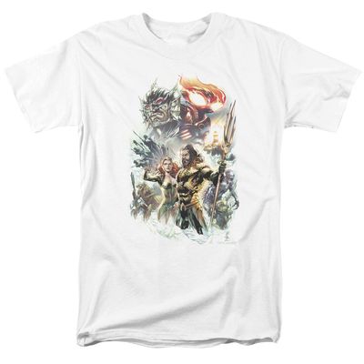 Aquaman Movie King Of Atlantis Mens T Shirt White Retro Pop Classics