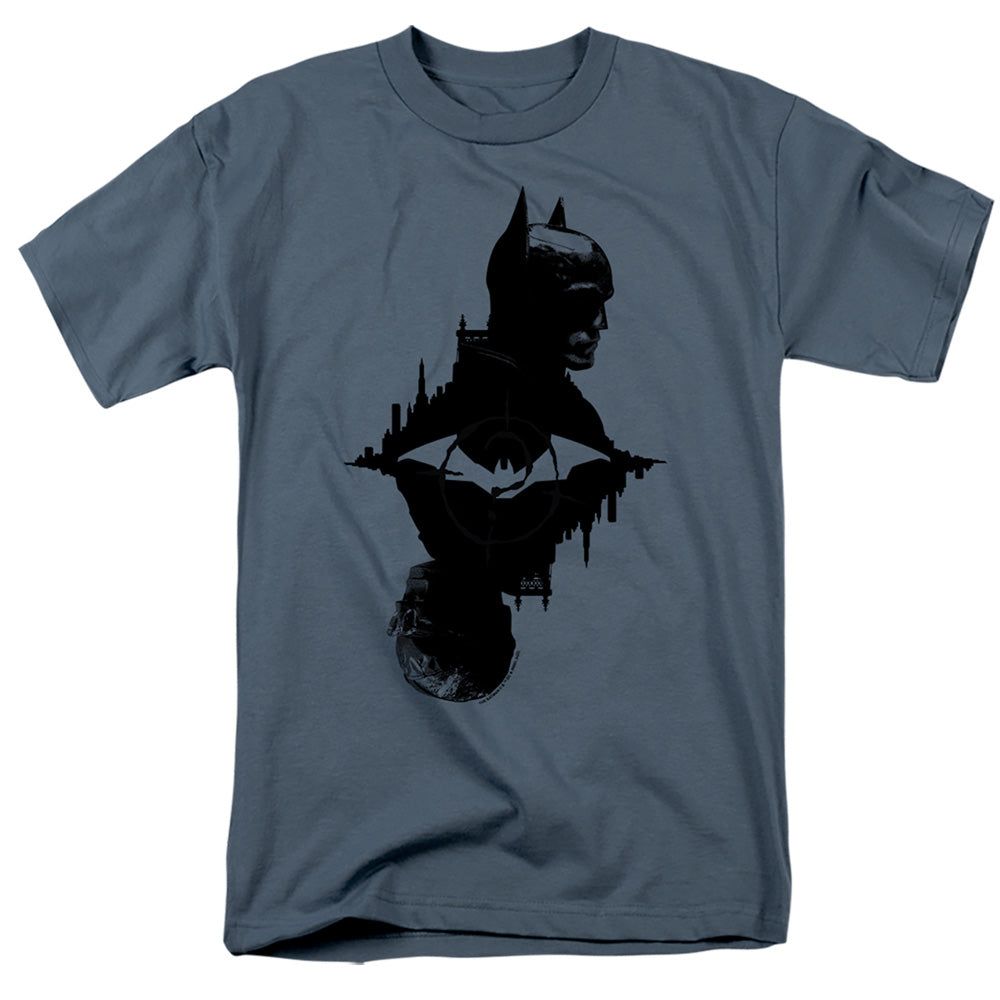 The Batman And The Riddler Mens T Shirt Slate Retro Pop Classics