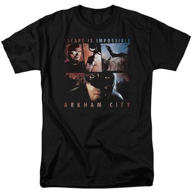 Batman Arkham City Escape Is Impossible Mens T Shirt Black Retro Pop Classics