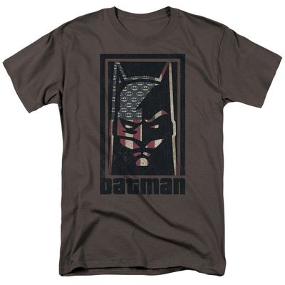 Batman American Batman Mens T Shirt Charcoal Retro Pop Classics