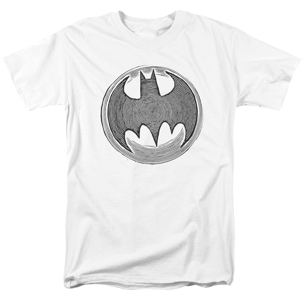 Batman Knight Knockout Mens T Shirt White Retro Pop Classics