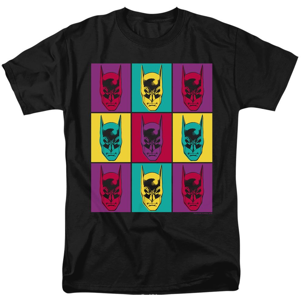Batman Warhol Batman Mens T Shirt Black Retro Pop Classics