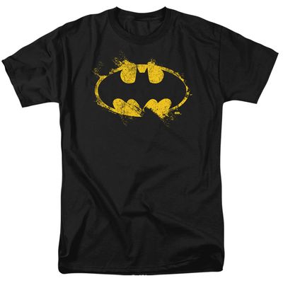 Batman Paint Roller Logo Mens T Shirt Black Retro Pop Classics