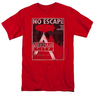 Batman Arkham City No Escape Mens T Shirt Red Retro Pop Classics