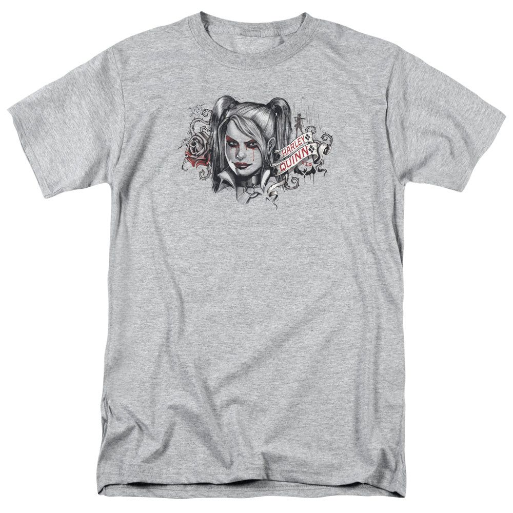 Batman Arkham Knight Hq Sketch Mens T Shirt Athletic Heather Retro Pop Classics