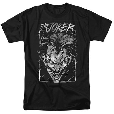 Batman Joker Storm On Black Mens T Shirt Black Retro Pop Classics