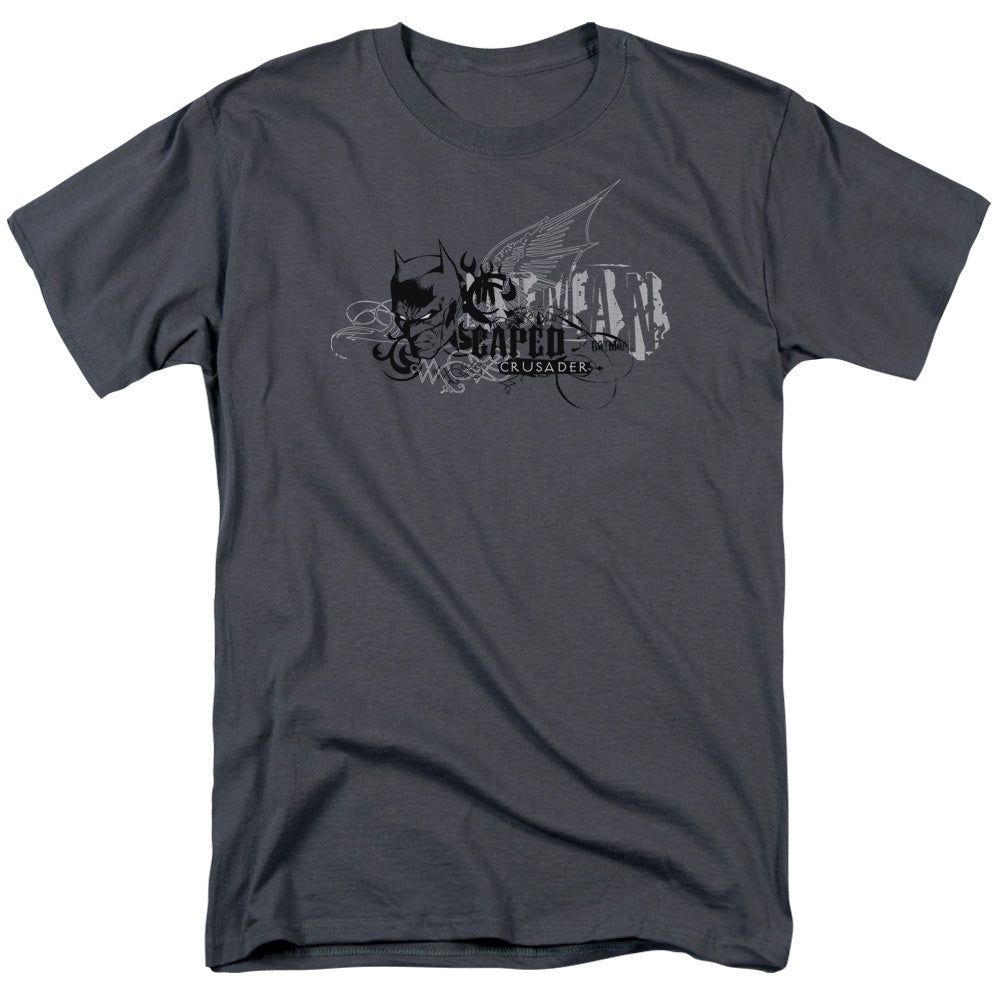 Batman Urban Crusader Mens T Shirt Charcoal Retro Pop Classics