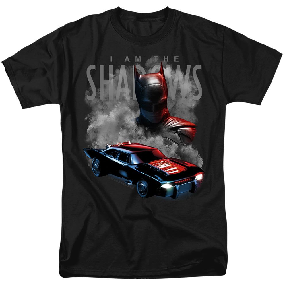 The Batman 2022 Batman And Batmobile Mens T Shirt Black Retro Pop Classics